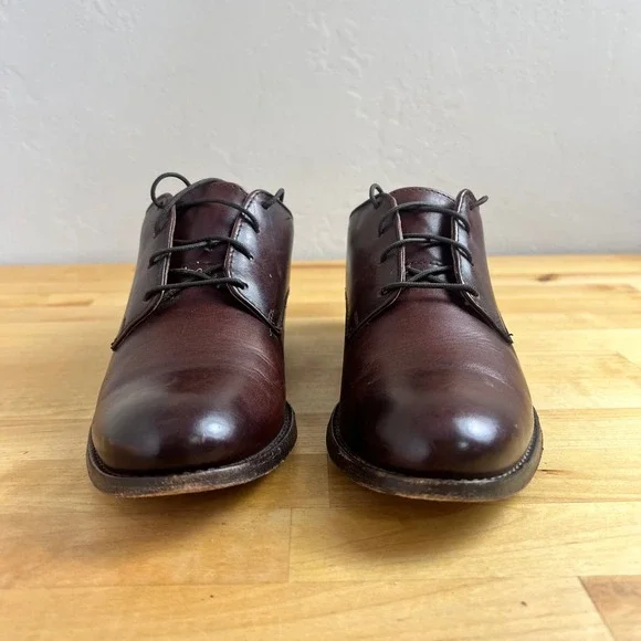 Frye Oxford Dark Brown Leather Melissa Lace Up Derby Shoes Womens Size 6 - Picture 4 of 10
